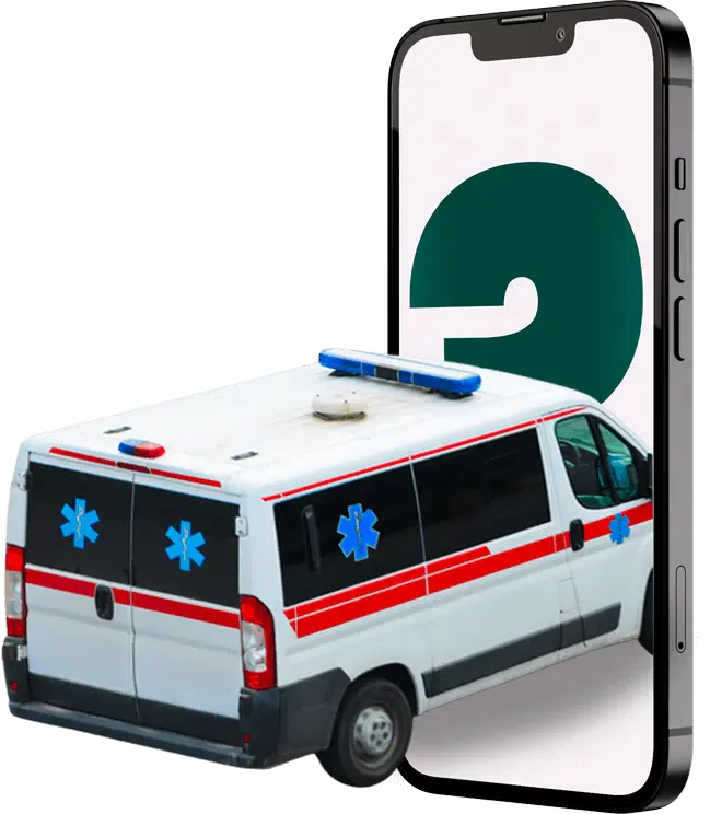 grafica telefono con ambulanza