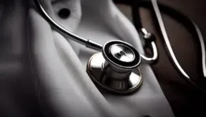 immagine ravvicinata di uno stetoscopio medico 