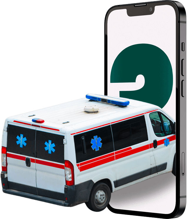 grafica telefono con ambulanza